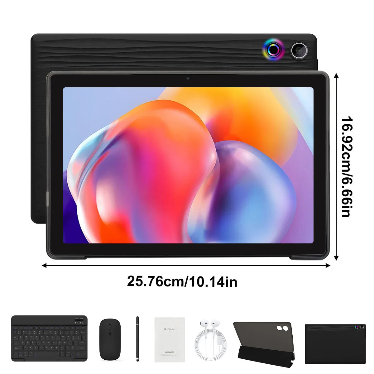 11 Inch Android 14 Tablet Octa-Core 14GB+64GB 1TB Expand 6800mAh Battery With Protective Case Stylus Keyboard Mouse Headphones