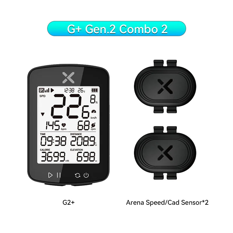 XOSS G2+ GPS Cycling Computer G Plus Bicycle Odometer G+ Gen.2 Wireless Speedometer Bluetooth Tracker Waterproof Road Bike MTB