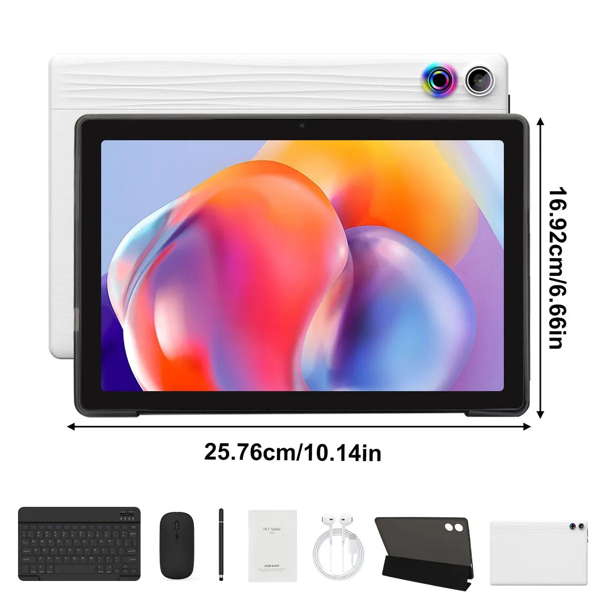11 Inch Android 14 Tablet Octa-Core 14GB+64GB 1TB Expand 6800mAh Battery With Protective Case Stylus Keyboard Mouse Headphones