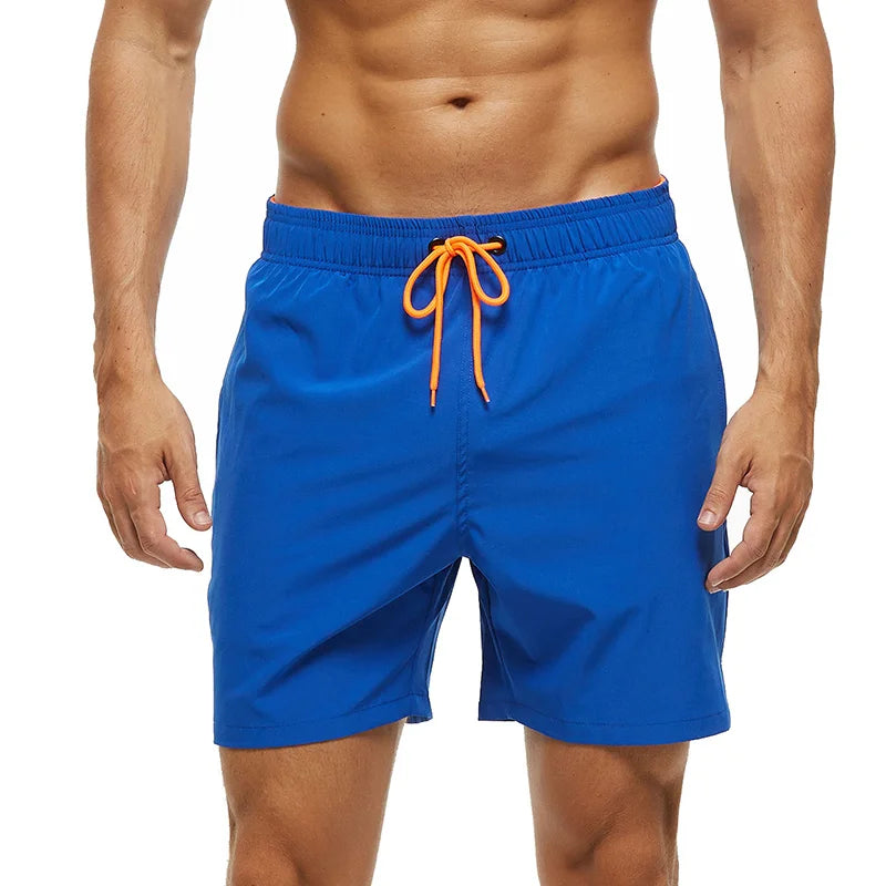 Datifer Summer 2026 Mens Shorts Solid Color Gym Mesh Liner With Zipper Pockets Beach Quick Dry Bermudas Masculina Swimsuits