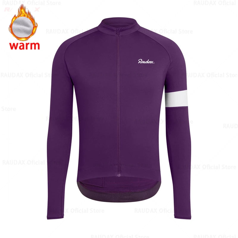 2025 Winter Fleece Cycling Clothes Roupa Ciclismo Masculino Long Sleeve Cycling Jersey Men Culotte Ciclismo Cycling Clothing