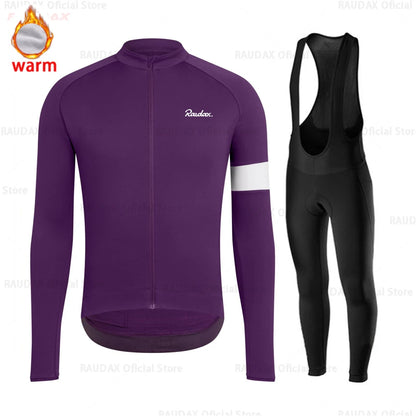 2025 Winter Fleece Cycling Clothes Roupa Ciclismo Masculino Long Sleeve Cycling Jersey Men Culotte Ciclismo Cycling Clothing