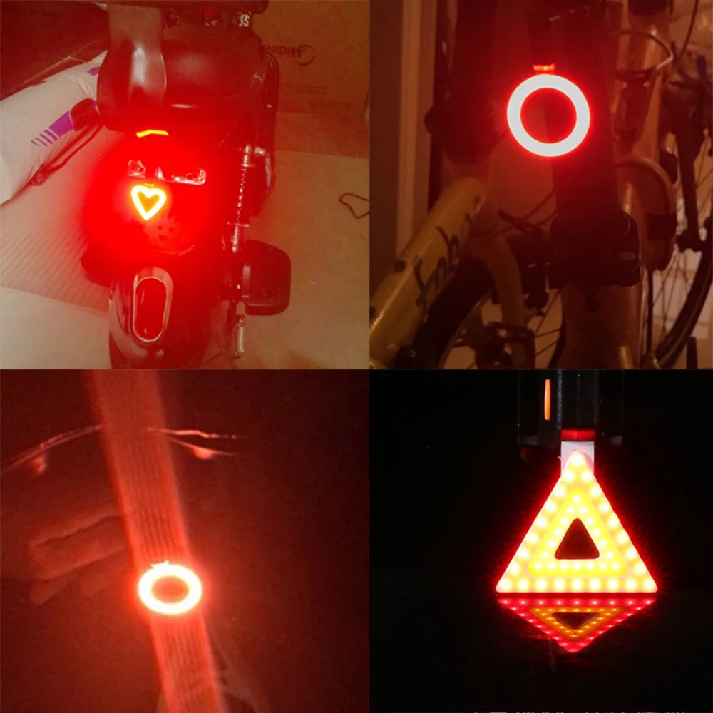 Bicycle Tail Light Cycling Lamp Multi Lighting Modes USB Rechargeable Led Flash Tail Rear Lights MTB Seatpost Bike Accessories