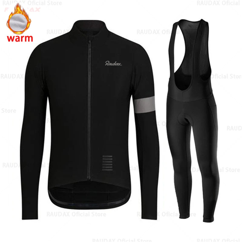 2025 Winter Fleece Cycling Clothes Roupa Ciclismo Masculino Long Sleeve Cycling Jersey Men Culotte Ciclismo Cycling Clothing