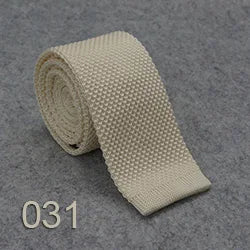 Knitted Ties For Men Slim Fashion Neckties Plain Black Red Knit Tie Men Women Wedding Daily Casual Neck Knitted Cravatas HUISHI