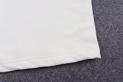White Halter Sexy Backless Tank Tops for Women Streetwear 2024 Sleeveless Ribbed Knit Vest Top Cropped Feminino