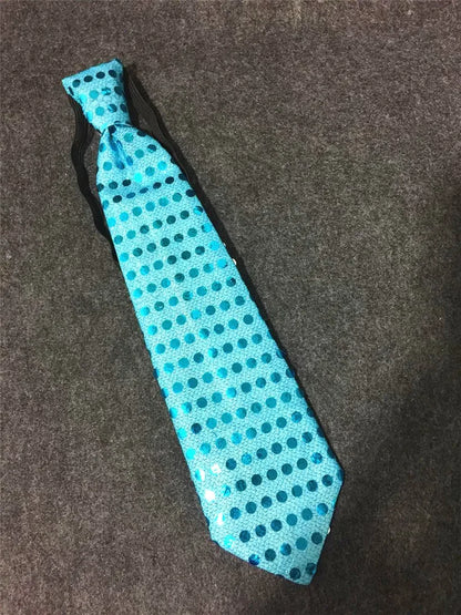 Mens Boys Bowtie LED Flashing Light Up Sequin Necktie Club Bar Christmas Party Women Bow Tie Wedding Ties Holiday Gift Color