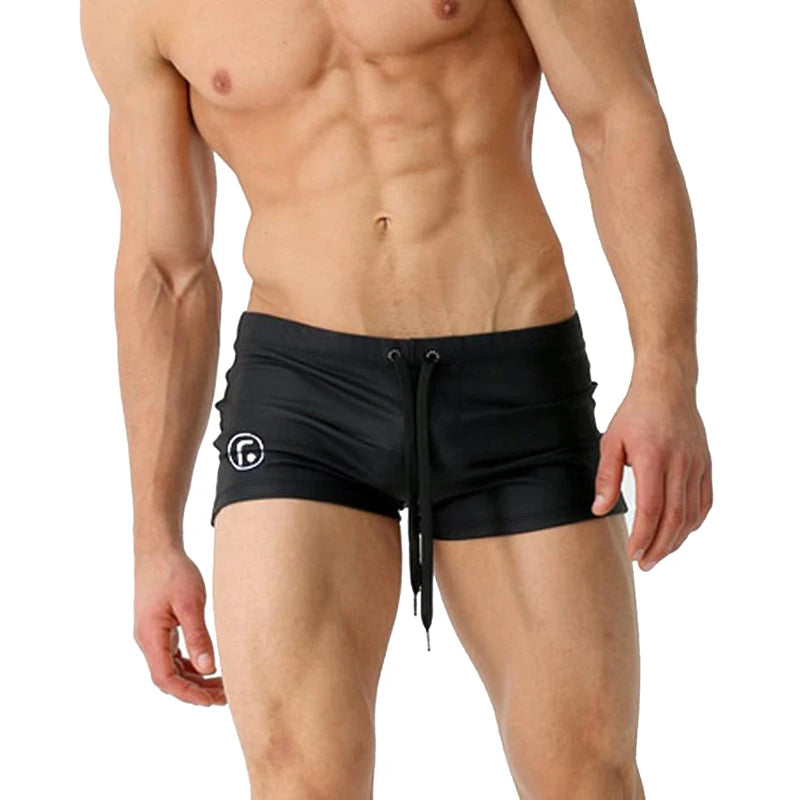 Sexy Mens Surf Briefs Summer Beach Low Rise Swimwear Nylon Fashion Male Quick Dry Swimming Trunks Elastic Plus Size Swimsuit