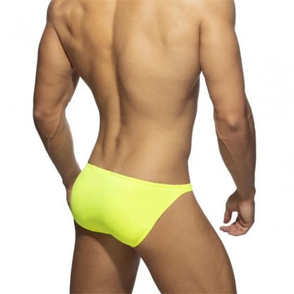 New Mens Sexy Swimsuit Leopard Print Swimwear Men Swimming Shorts Low Waist Briefs Bathing Beach Wear Surf Homme Push Pad Bikini