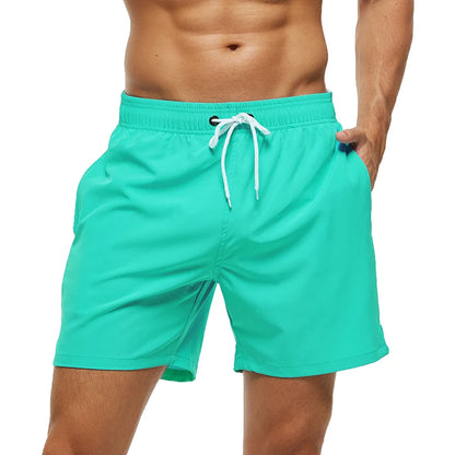 Datifer Summer 2026 Mens Shorts Solid Color Gym Mesh Liner With Zipper Pockets Beach Quick Dry Bermudas Masculina Swimsuits