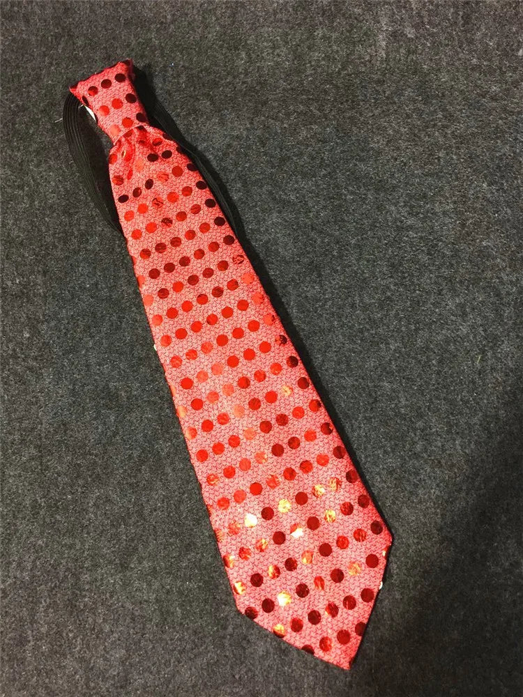 Mens Boys Bowtie LED Flashing Light Up Sequin Necktie Club Bar Christmas Party Women Bow Tie Wedding Ties Holiday Gift Color