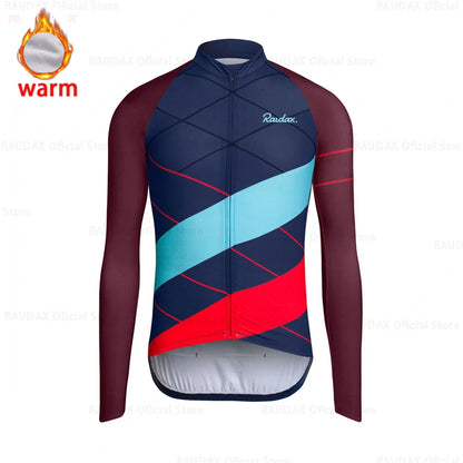 2025 Winter Fleece Cycling Clothes Roupa Ciclismo Masculino Long Sleeve Cycling Jersey Men Culotte Ciclismo Cycling Clothing
