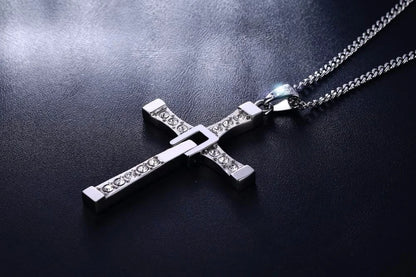 Vnox 316l Stainless Steel Cross Necklace Pendant The Fast and the Furious 8 Top Quality for Good Taste Male Gift