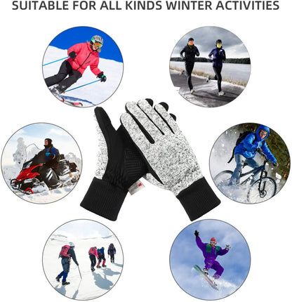 Winter Gloves -10℃ 3M Thinsulate Thermal Gloves Coldproof Warm Running Gloves Touchscreen Road Bike Cycling Gloves for Men Wome
