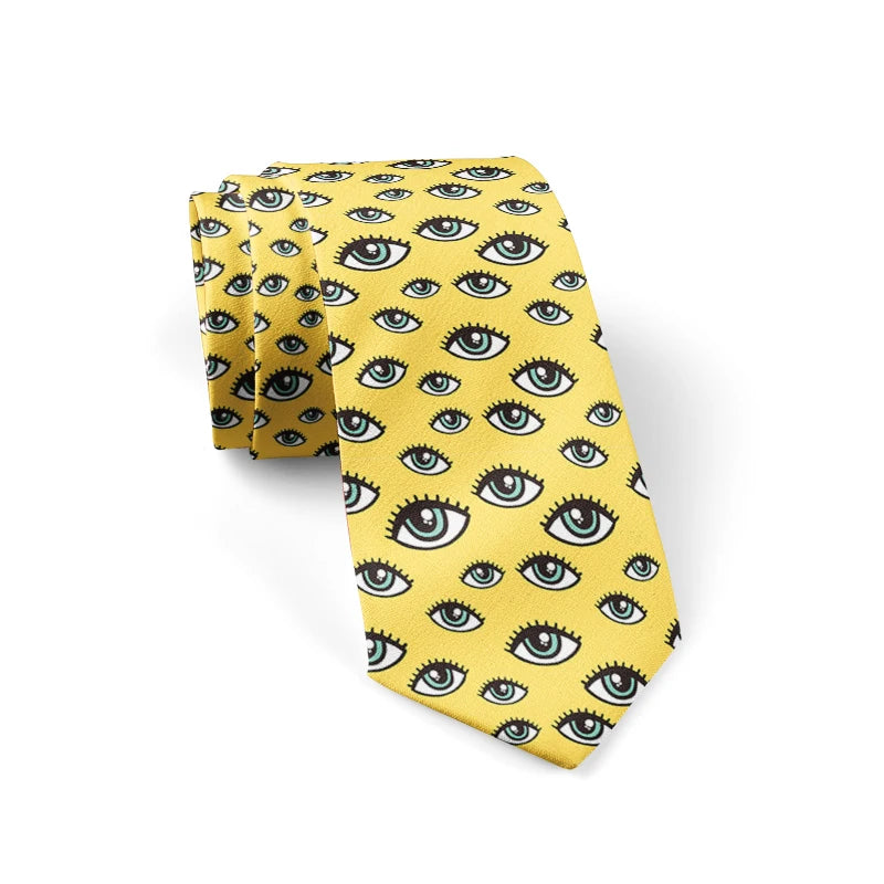 3D Print Ties For Men Wome Printted Classic Tie 8cm Stripe New Design Skinny Neck Ties Business Wedding Party Ties
