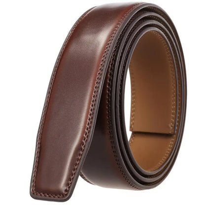 3.0CM 3.1CM Mens Leather Belts Without Buckles High Quality business Belt Man Without Automatic Buckle Head