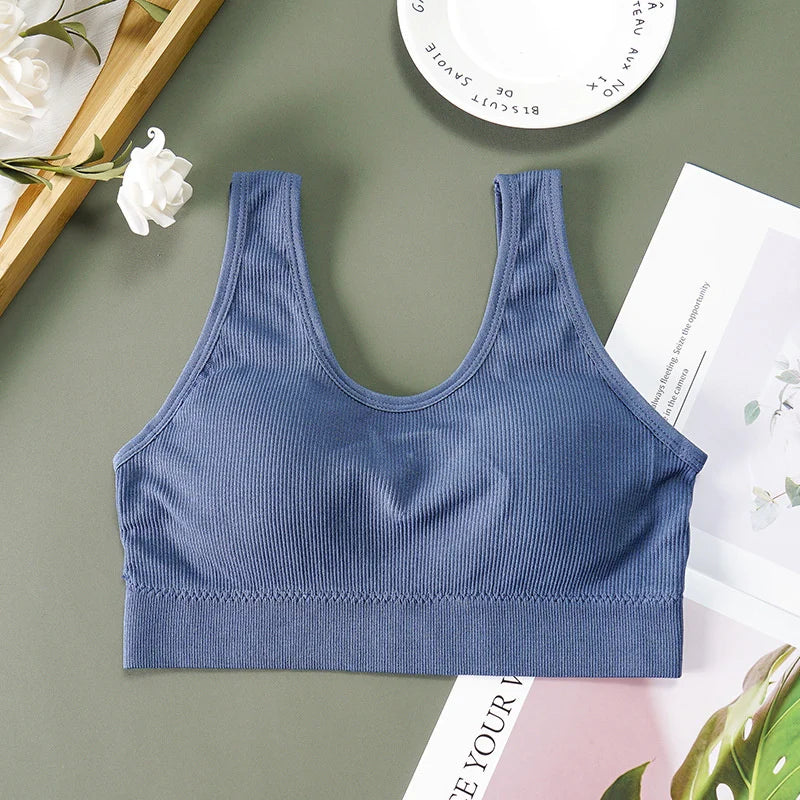 Women Tank Tops Streetwear Push Up Cropped Top for Female Lounge Solid Color Casual Sexy Lingerie Wirefree Camisole Fashion Girl