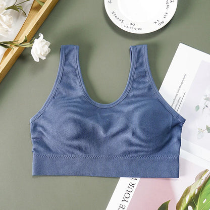 Women Tank Tops Streetwear Push Up Cropped Top for Female Lounge Solid Color Casual Sexy Lingerie Wirefree Camisole Fashion Girl