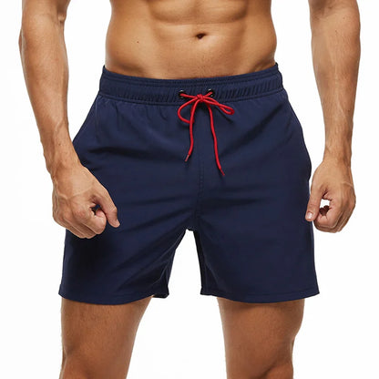 Datifer Summer 2026 Mens Shorts Solid Color Gym Mesh Liner With Zipper Pockets Beach Quick Dry Bermudas Masculina Swimsuits