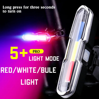 Bicycle Rear Light USB Rechargeable Bike Tail Light MTB Road Bike Warning Tail Lamp for Night Cycling Safety Easy to Install