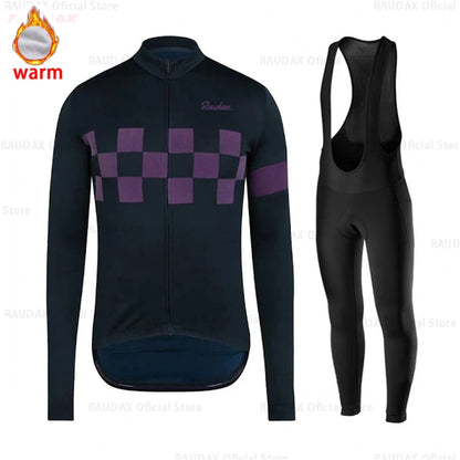 2025 Winter Fleece Cycling Clothes Roupa Ciclismo Masculino Long Sleeve Cycling Jersey Men Culotte Ciclismo Cycling Clothing