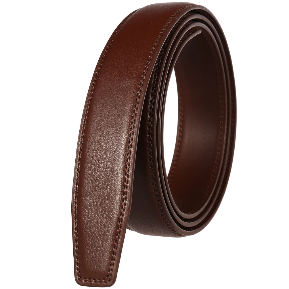 3.0CM 3.1CM Mens Leather Belts Without Buckles High Quality business Belt Man Without Automatic Buckle Head