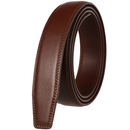 3.0CM 3.1CM Mens Leather Belts Without Buckles High Quality business Belt Man Without Automatic Buckle Head