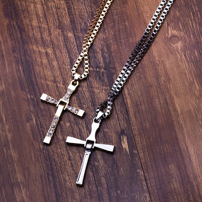 Movie Jewelry Men Classic CROSS Pendant Necklace New Male Necklaces &amp; Pendants Fashion