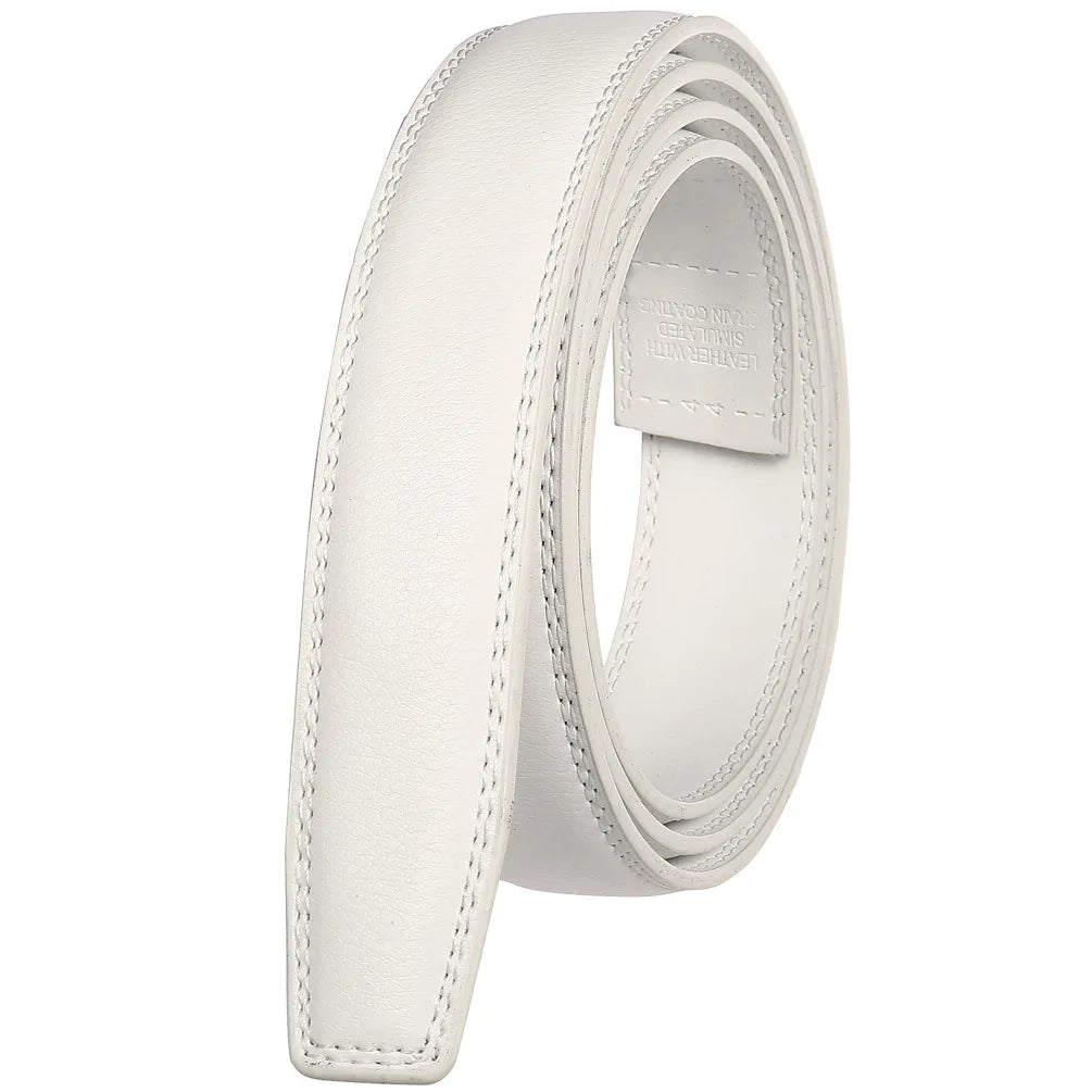 3.0CM 3.1CM Mens Leather Belts Without Buckles High Quality business Belt Man Without Automatic Buckle Head