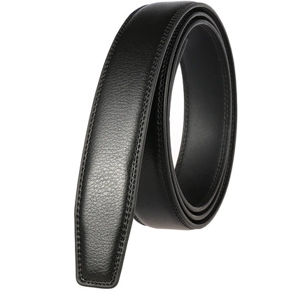 3.0CM 3.1CM Mens Leather Belts Without Buckles High Quality business Belt Man Without Automatic Buckle Head