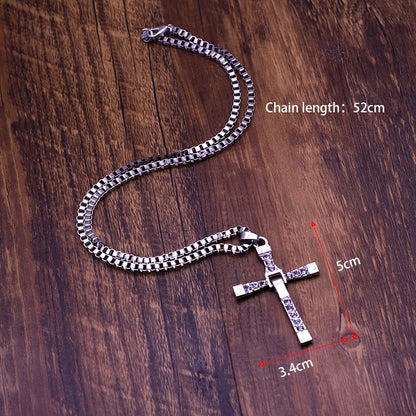 Movie Jewelry Men Classic CROSS Pendant Necklace New Male Necklaces &amp; Pendants Fashion