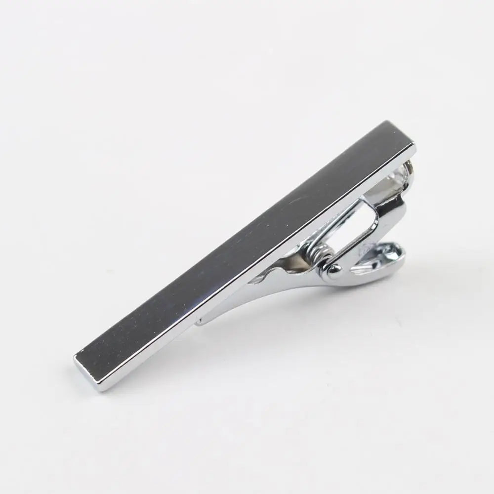 4.5cm Formal Mens Alloy Necktie Tie Clip Pin Skinny Glossy Clasp Copper Bar Wedding Slim Ties Clips Suits Accessories Jewelry