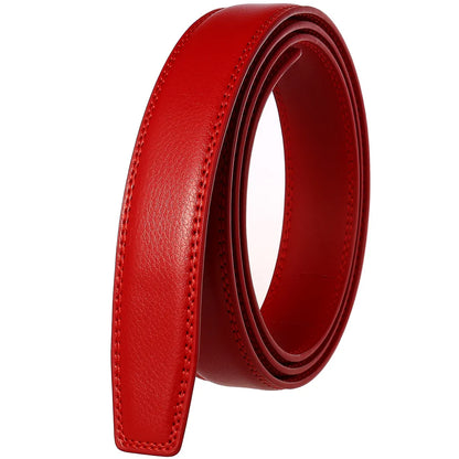 3.0CM 3.1CM Mens Leather Belts Without Buckles High Quality business Belt Man Without Automatic Buckle Head