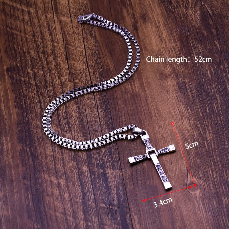 Movie Jewelry Men Classic CROSS Pendant Necklace New Male Necklaces &amp; Pendants Fashion