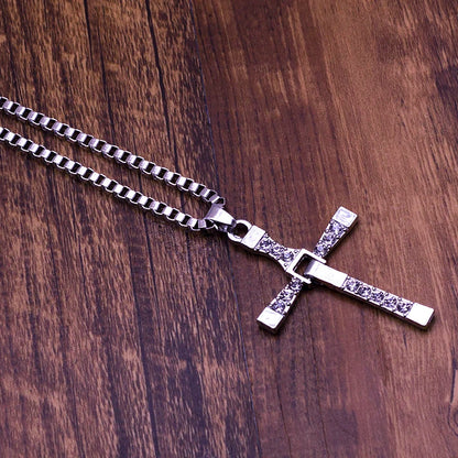 Movie Jewelry Men Classic CROSS Pendant Necklace New Male Necklaces &amp; Pendants Fashion