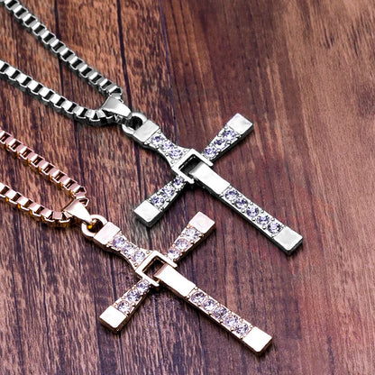 Movie Jewelry Men Classic CROSS Pendant Necklace New Male Necklaces &amp; Pendants Fashion