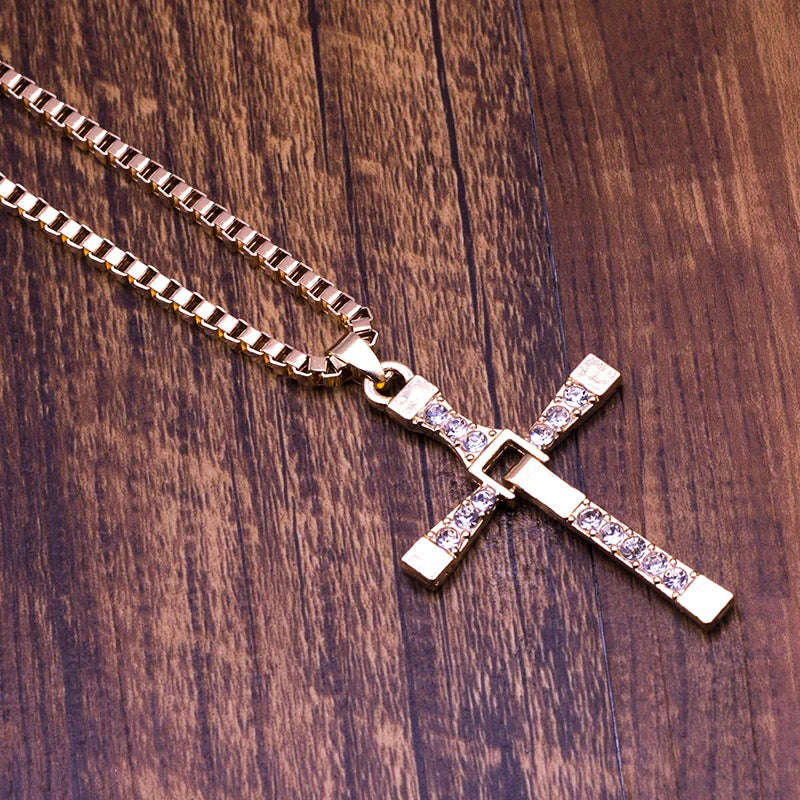 Movie Jewelry Men Classic CROSS Pendant Necklace New Male Necklaces &amp; Pendants Fashion