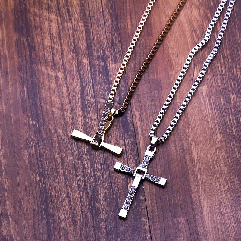 Movie Jewelry Men Classic CROSS Pendant Necklace New Male Necklaces &amp; Pendants Fashion