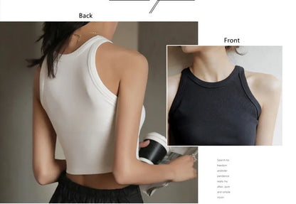 DOIAESKV Basic Solid T shirts Women Slim Halter Neck Off-shoulder Camisole Tops Tees Summer Female Tanks Sleeveless Dropshipping