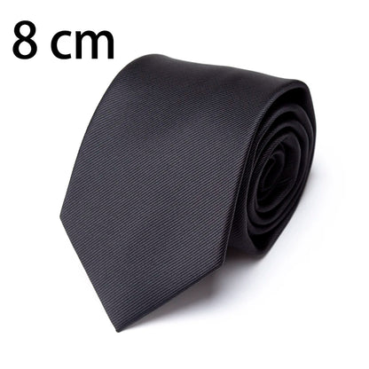 New Mens Tie 8cm 7cm 6cm Classic Black Slim Ties for Men Accessories Neckties Wedding Party Formal Dress Casual Solid Gifts Tie