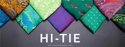 Hi-Tie Designer Burgundy Paisley 63inch Silk Mens Tie Extra Long Ties for Men Woven Classic 160cm Mens Necktie Pocket Square Set