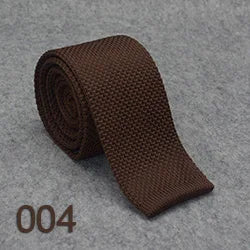 Knitted Ties For Men Slim Fashion Neckties Plain Black Red Knit Tie Men Women Wedding Daily Casual Neck Knitted Cravatas HUISHI