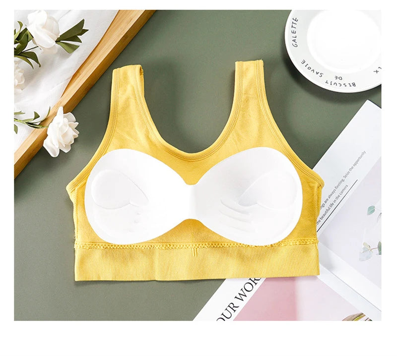 Women Tank Tops Streetwear Push Up Cropped Top for Female Lounge Solid Color Casual Sexy Lingerie Wirefree Camisole Fashion Girl