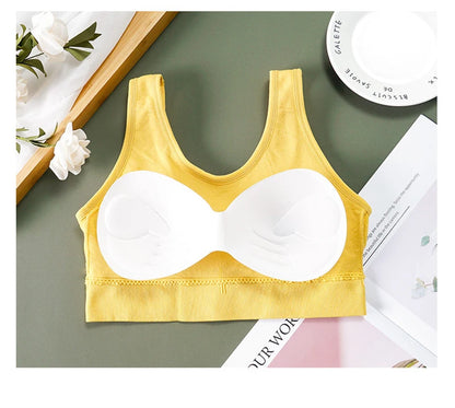 Women Tank Tops Streetwear Push Up Cropped Top for Female Lounge Solid Color Casual Sexy Lingerie Wirefree Camisole Fashion Girl