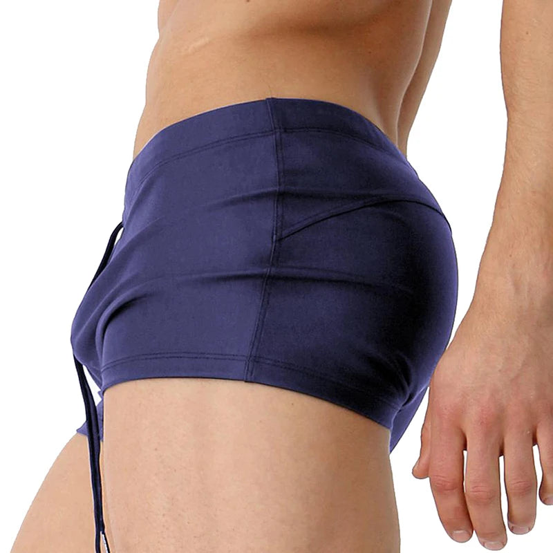 Sexy Mens Surf Briefs Summer Beach Low Rise Swimwear Nylon Fashion Male Quick Dry Swimming Trunks Elastic Plus Size Swimsuit
