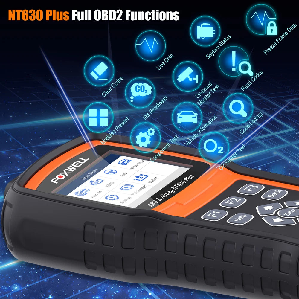 Foxwell NT630 Plus OBD2 Automotive Scanner Engine ABS SRS AirBag SAS EPB OIL Reset ODB2 Car Diagnostic Tool Code Reader Scanner