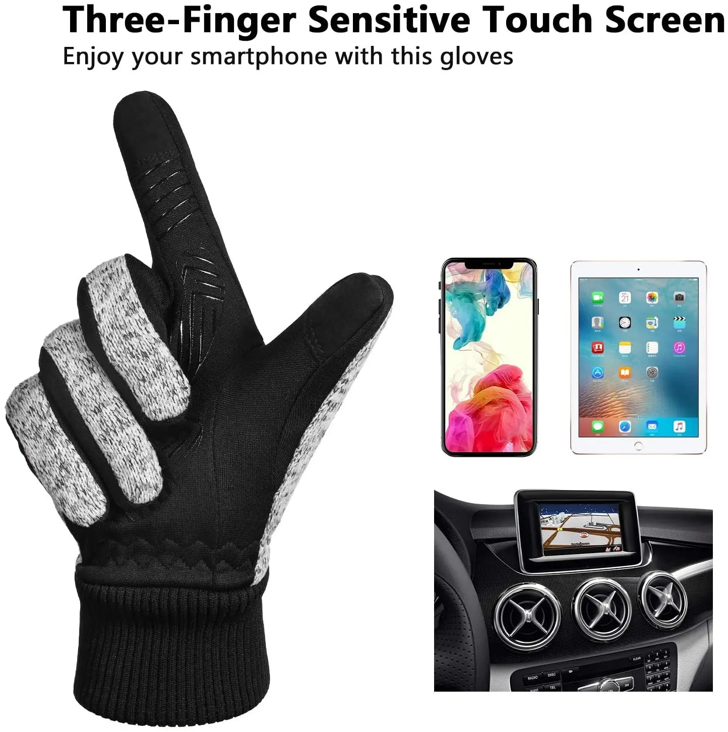 Winter Gloves -10℃ 3M Thinsulate Thermal Gloves Coldproof Warm Running Gloves Touchscreen Road Bike Cycling Gloves for Men Wome