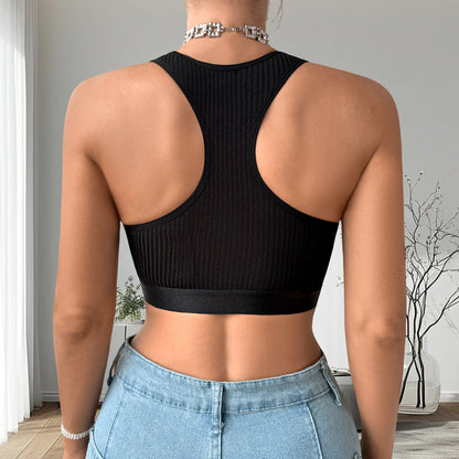 Women Sexy Tank Tops Fishnet Hollow Out Sports Off Shoulder Crop Top Female Outwear Stretch Comfortable Casual Tanks Chic Vest
