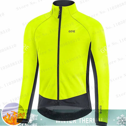 Winter Jacket Thermal Fleece Bicycle Clothes Men&