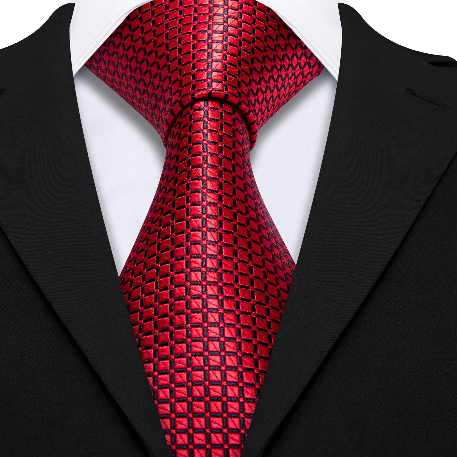 Barry.Wang Jacquard Bright Red Men&